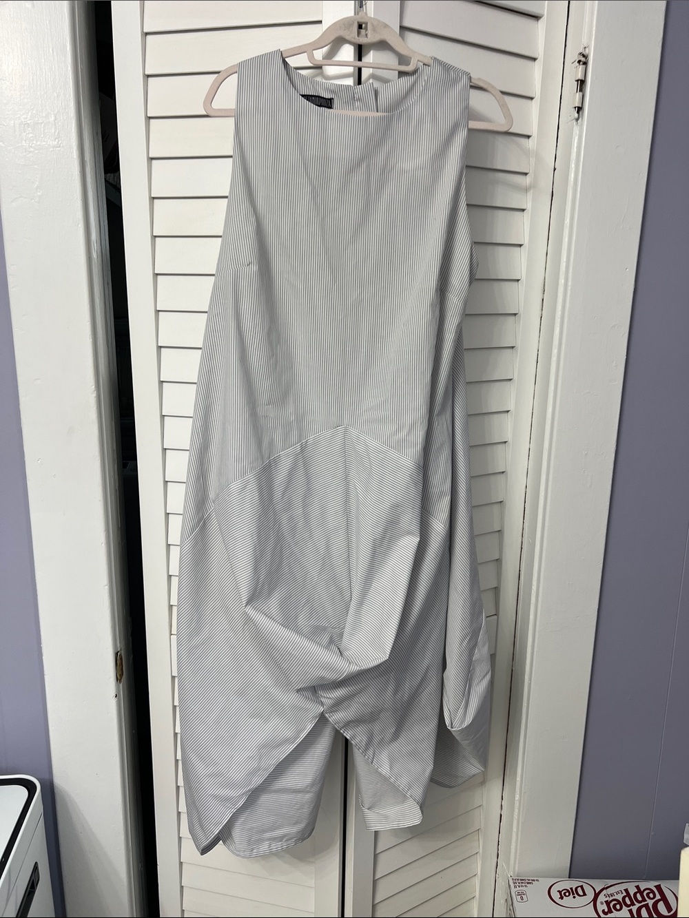 Light Blue Pinstripe Women's Skirt - Unbranded